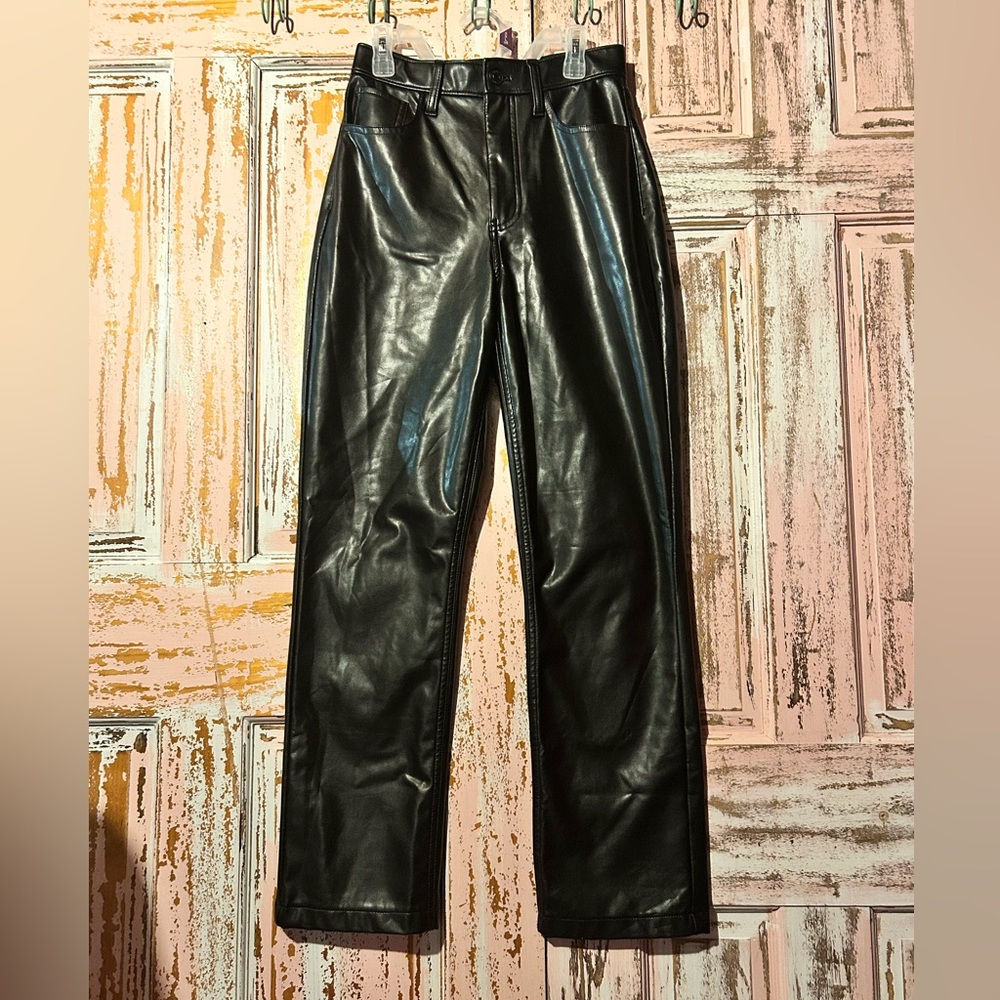 Sale!! Abercrombie & Fitch Black Faux Leather Pants